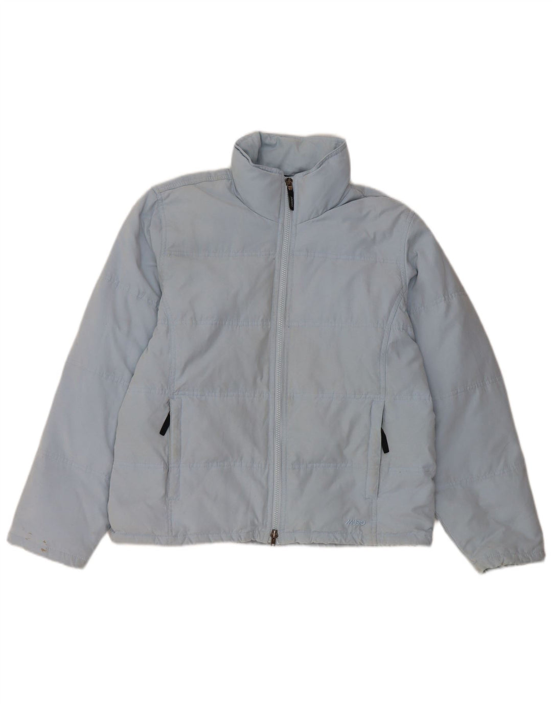 MUSTO Womens Padded Jacket UK 14 Large Blue Nylon