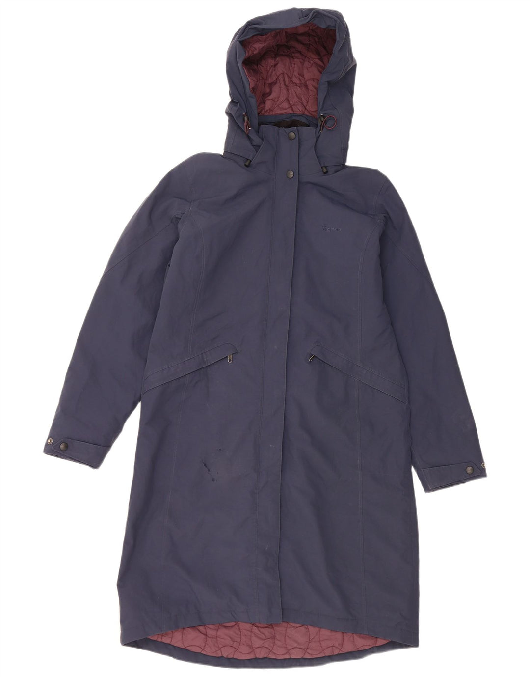 Rohan Womens Hooded Oversized Parka Jacket UK 10 Small Navy Blue