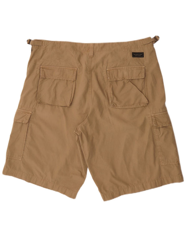 Marlboro Classics Mens Cargo Shorts W42 2XL Beige Cotton