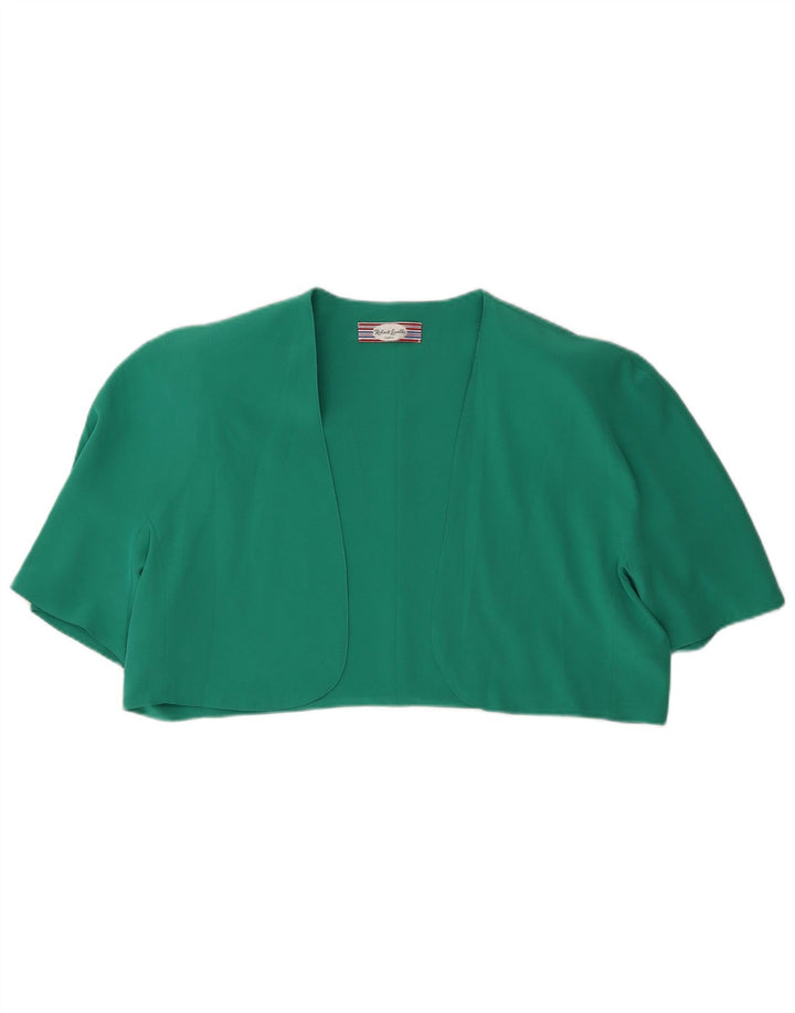 Vintage Womens Bolero Top UK 16 Large Green