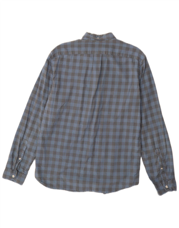 J. CREW Mens Slim Shirt Medium Blue Gingham Cotton