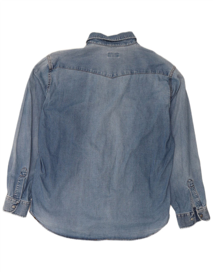 Carrera Mens Denim Shirt XL Blue Cotton