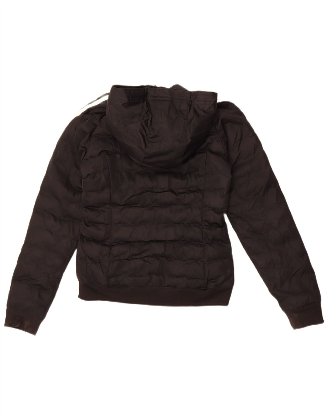 Adidas Womens Hooded Padded Jacket UK 6 XS Black Polyester