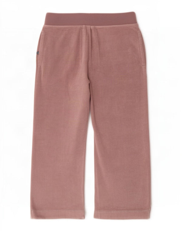 Marks & Spencer Womens Wide Leg Velour Tracksuit Trousers UK 16 Large Pink