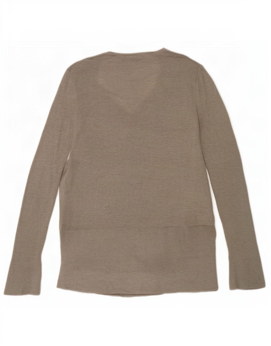 Zara Womens Longline V-Neck Jumper Sweater UK 10 Small Grey