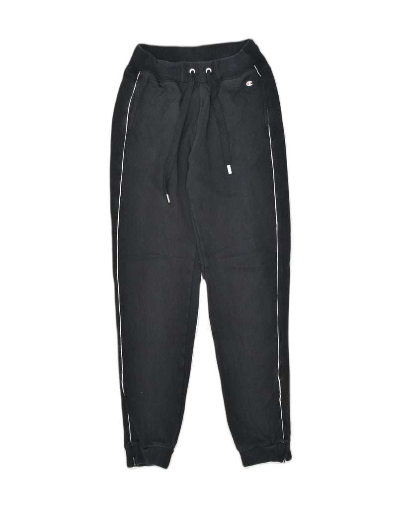 CHAMPION Womens Tracksuit Trousers Joggers Medium Black Cotton | Vintage | Thrift | Second-Hand | Used Clothing | Messina Hembry 