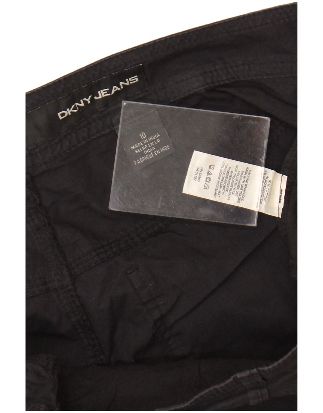 DKNY Womens Casual Shorts US 10 Large W34  Black Cotton
