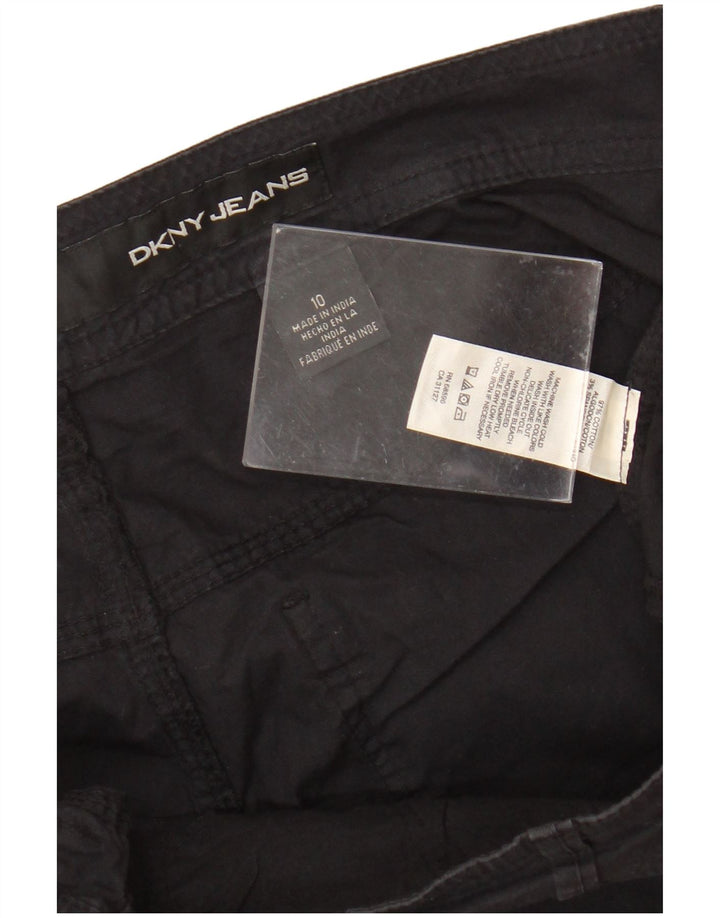DKNY Womens Casual Shorts US 10 Large W34  Black Cotton