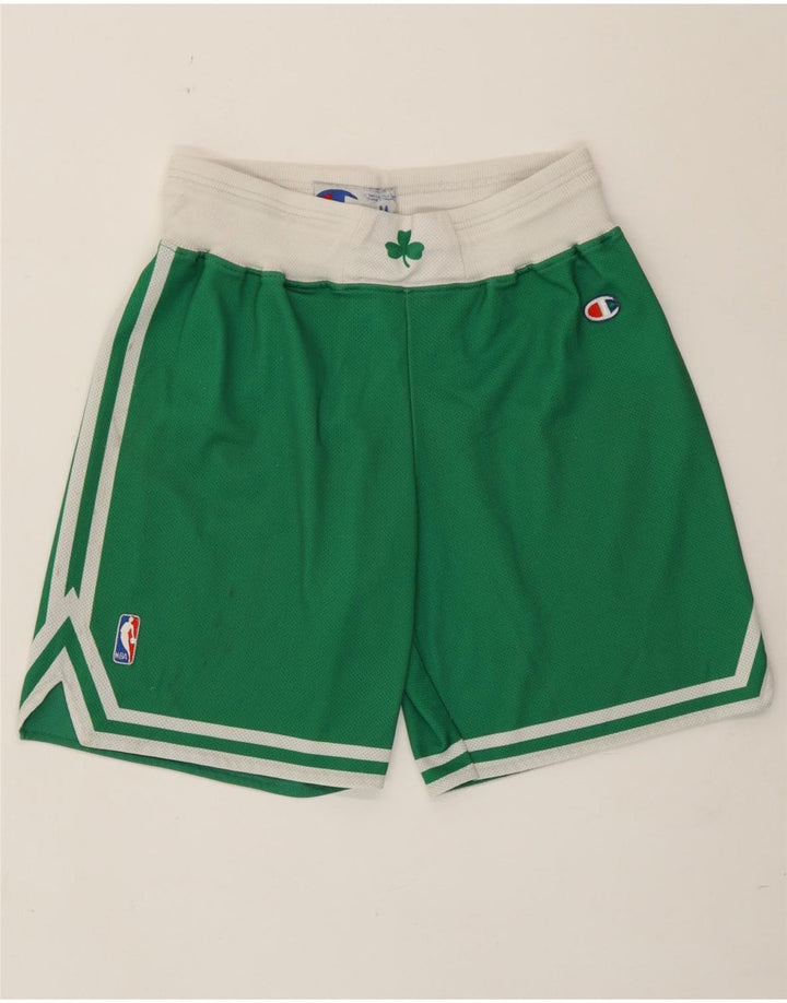 Champion Mens Boston Celtics Sport Shorts Medium Green Colourblock