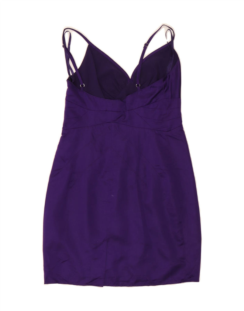 TED BAKER Womens Sleeveless Bodycon Dress US 2 Small Purple Silk Vintage Ted Baker and Second-Hand Ted Baker from Messina Hembry 