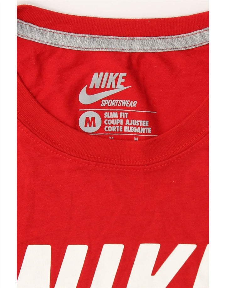 Nike Mens Slim Fit Graphic T-Shirt Top Medium Red