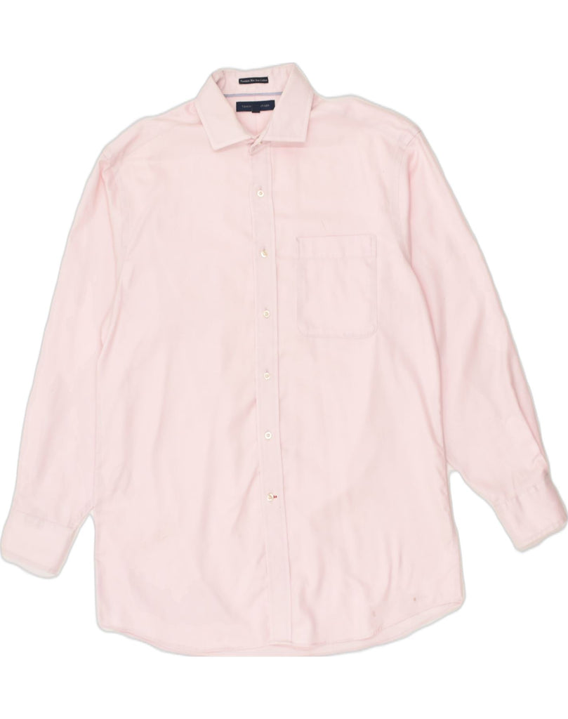 TOMMY HILFIGER Mens NON - IRON Shirt Size 15 1/2 Medium Pink Cotton | Vintage Tommy Hilfiger | Thrift | Second-Hand Tommy Hilfiger | Used Clothing | Messina Hembry 