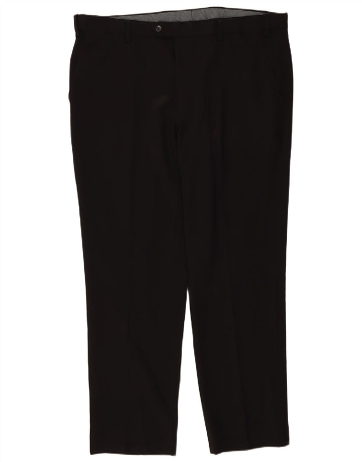 Marks & Spencer Mens Regular Suit Trousers W40 L31 Black Polyester