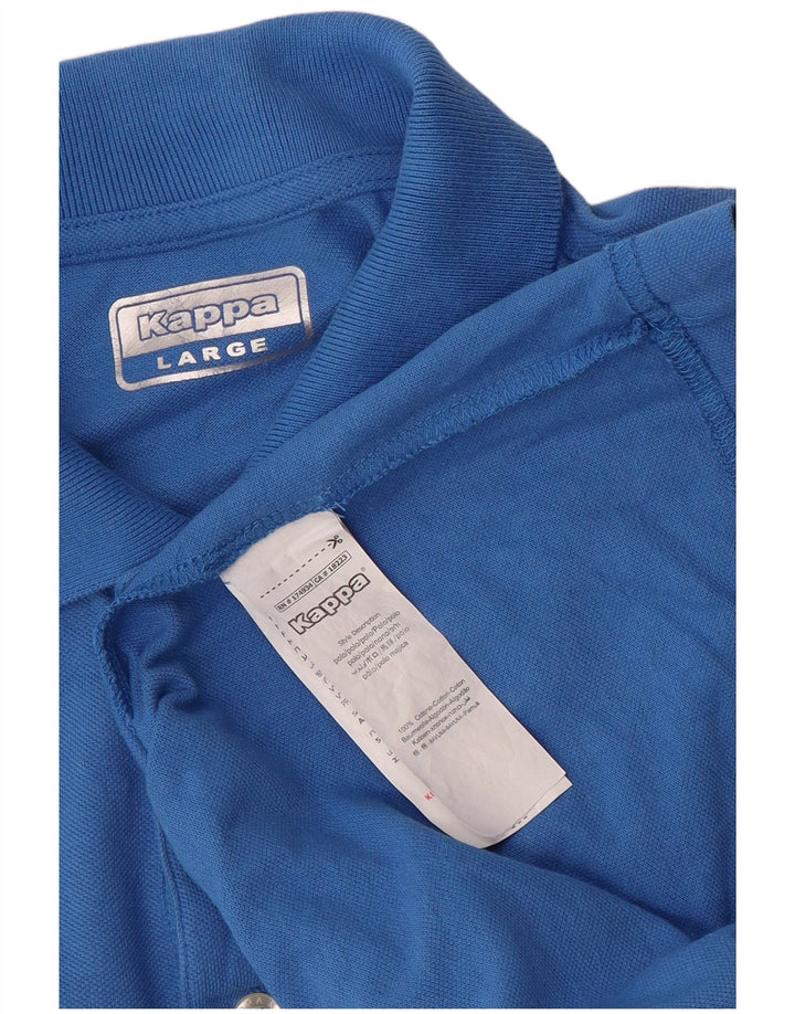 Kappa Mens Polo Shirt Large Blue Cotton
