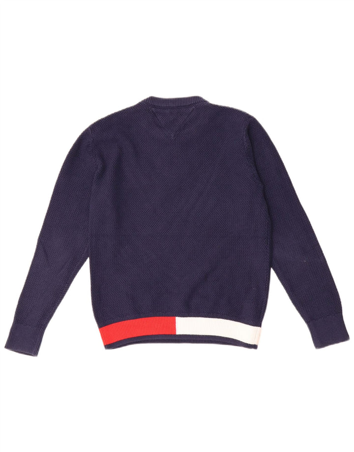 Tommy Hilfiger Boys Crew Neck Jumper Sweater 9-10 Years Navy Blue