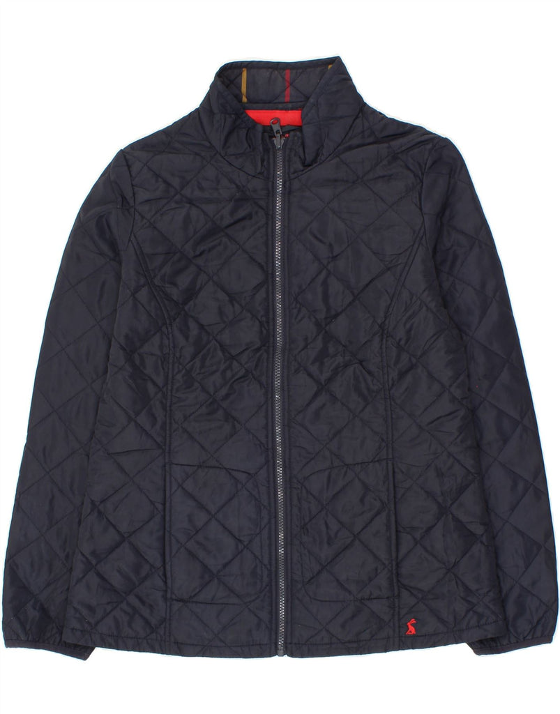 JOULES Womens Quilted Jacket UK 10 Small  Navy Blue Polyester Vintage Joules and Second-Hand Joules from Messina Hembry 