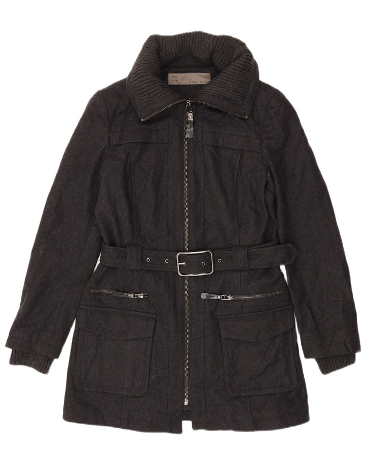 Zara Womens Overcoat UK 16 Large Grey
