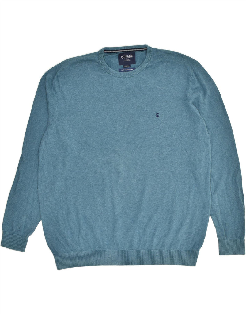 JOULES Mens Crew Neck Jumper Sweater 2XL Blue Cotton | Vintage Joules | Thrift | Second-Hand Joules | Used Clothing | Messina Hembry 