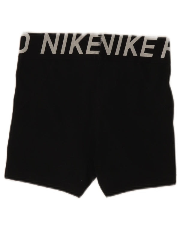 Nike Womens Graphic Sport Shorts UK 8 Small Black Polyester