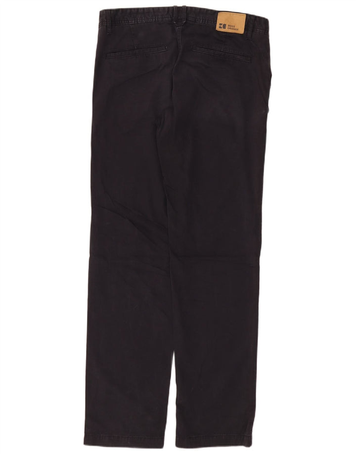 HUGO BOSS Mens Regular Fit Chino Trousers W32 L32 Navy Blue Cotton