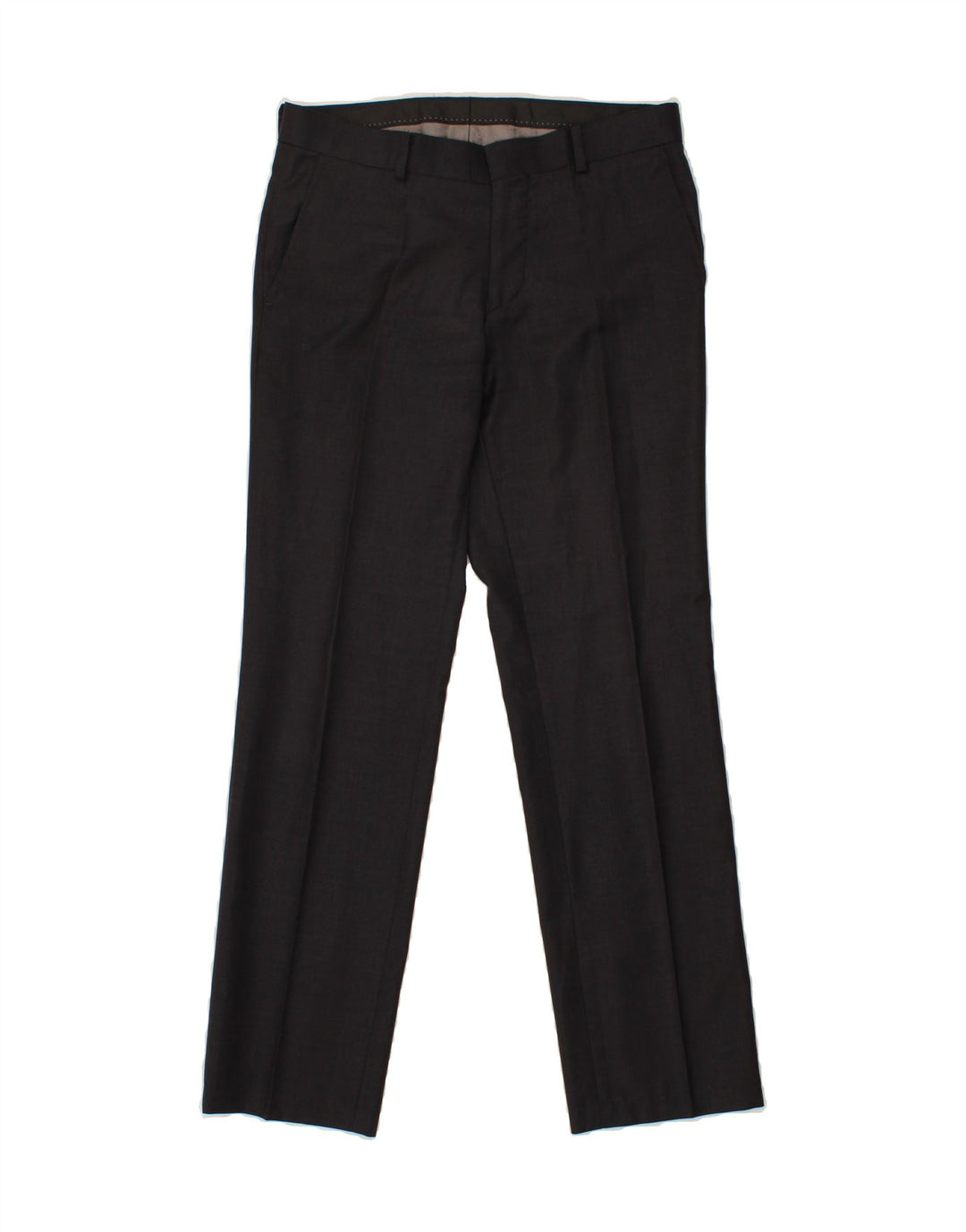 CHROM Mens 2 Button 2 Piece Suit UK 38 Medium W32 L30 Black