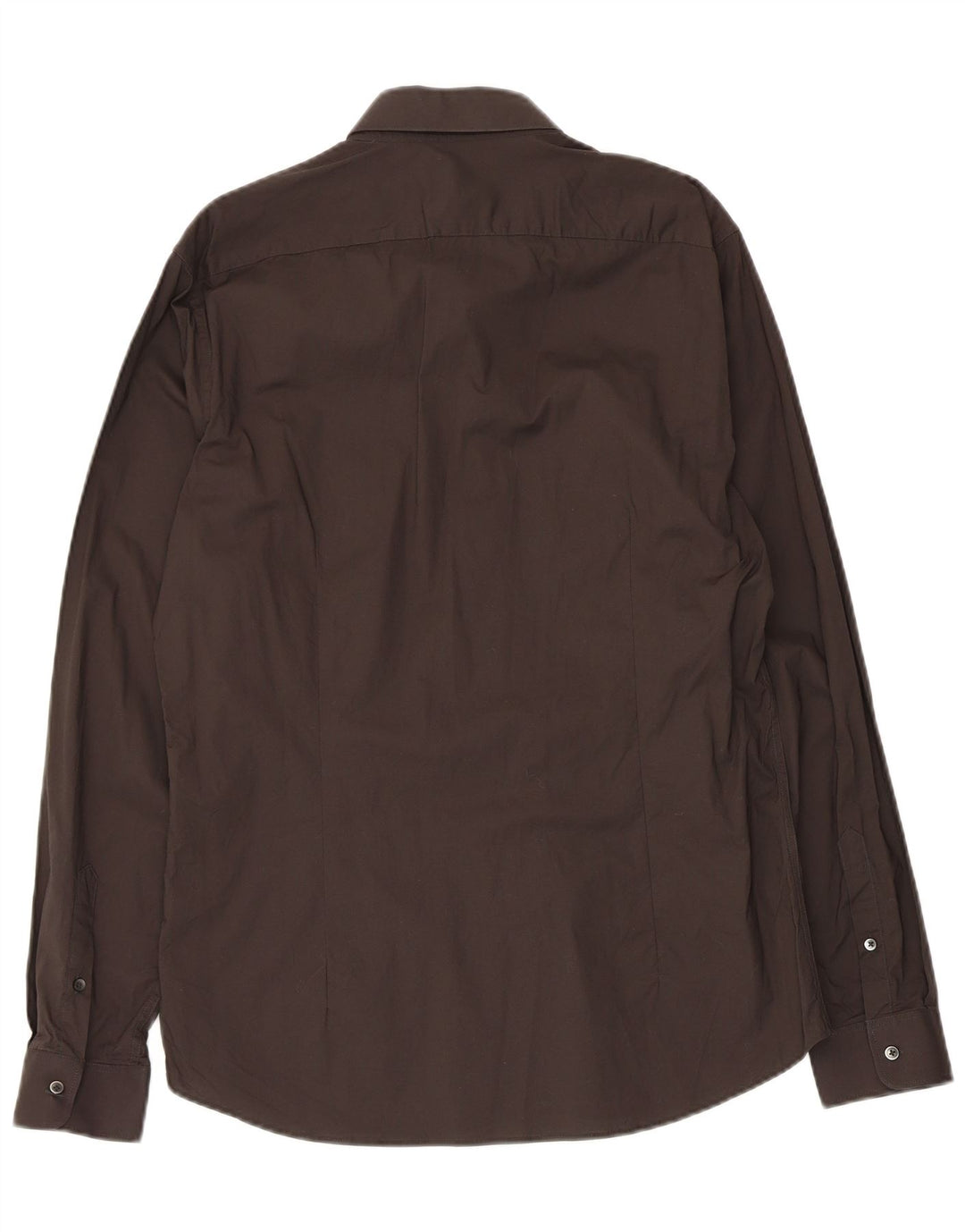 Reiss Mens Slim Fit Shirt Large Black Cotton