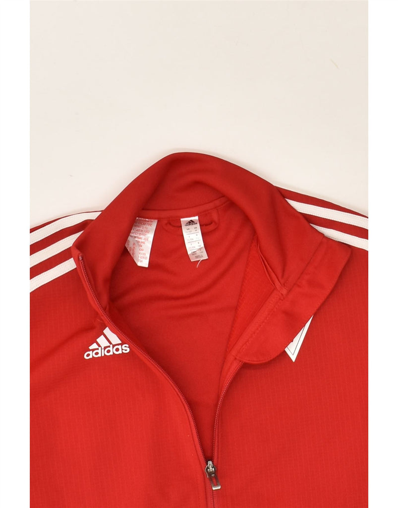 ADIDAS Boys Graphic Tracksuit Top Jacket 11-12 Years Red Polyester | Vintage Adidas | Thrift | Second-Hand Adidas | Used Clothing | Messina Hembry 