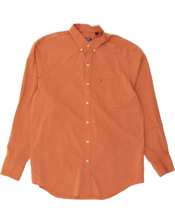 IZOD Mens Shirt Large Orange Cotton Vintage Izod and Second-Hand Izod from Messina Hembry 