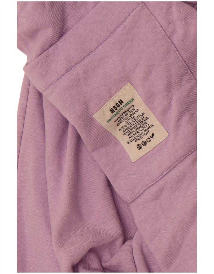 MSGM Womens Tracksuit Trousers Joggers UK 14 Large Purple Cotton