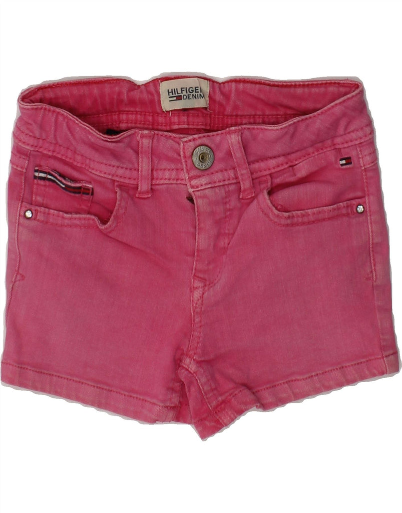 TOMMY HILFIGER Baby Girls Denim Shorts 18-24 Months W20 Pink Cotton | Vintage Tommy Hilfiger | Thrift | Second-Hand Tommy Hilfiger | Used Clothing | Messina Hembry 