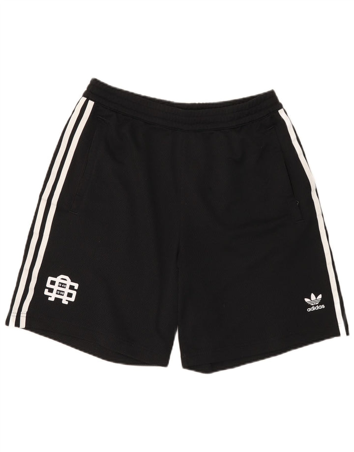 Adidas Mens Graphic Sport Shorts Medium  Black Polyester