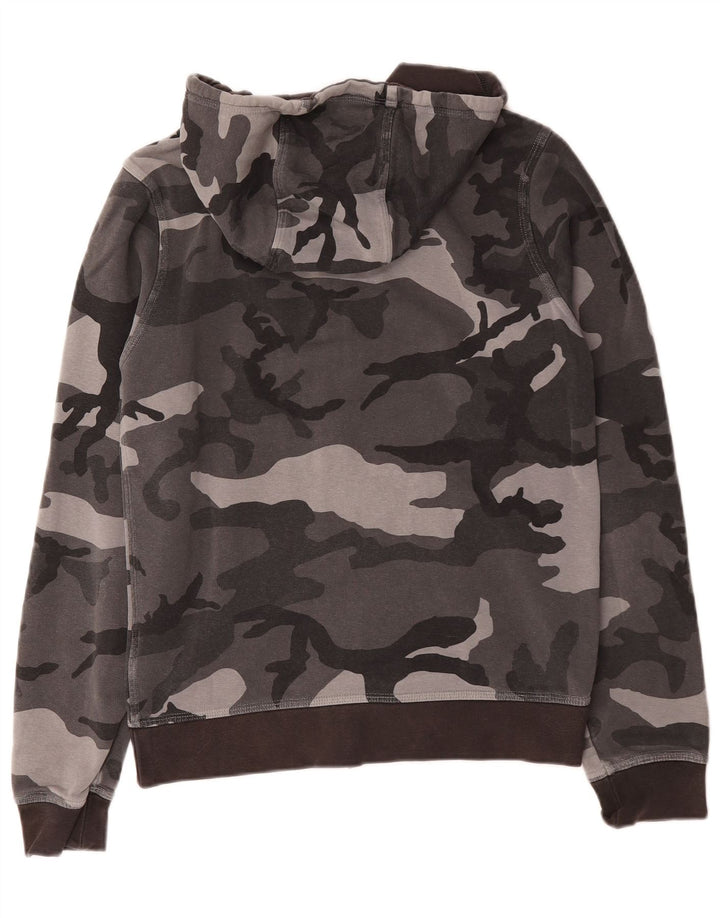Nike Mens Zip Hoodie Sweater Small Grey Camouflage Cotton