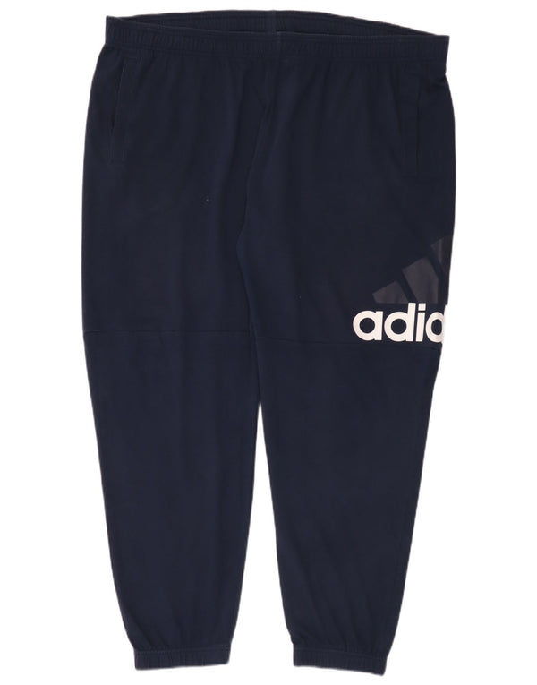 Adidas Mens Graphic Tracksuit Trousers Joggers 3XL  Navy Blue Cotton