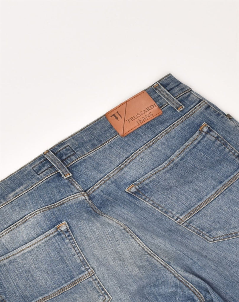 TRUSSARDI JEANS Mens Straight Jeans W34 L31 Blue Polyester | Vintage Trussardi Jeans | Thrift | Second-Hand Trussardi Jeans | Used Clothing | Messina Hembry 