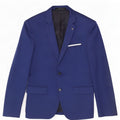 Zara Mens 2 Button Blazer Jacket EU 52 Large Blue
