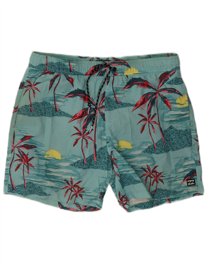 Billabong Mens Graphic Swimming Shorts Large Blue Hawaiian