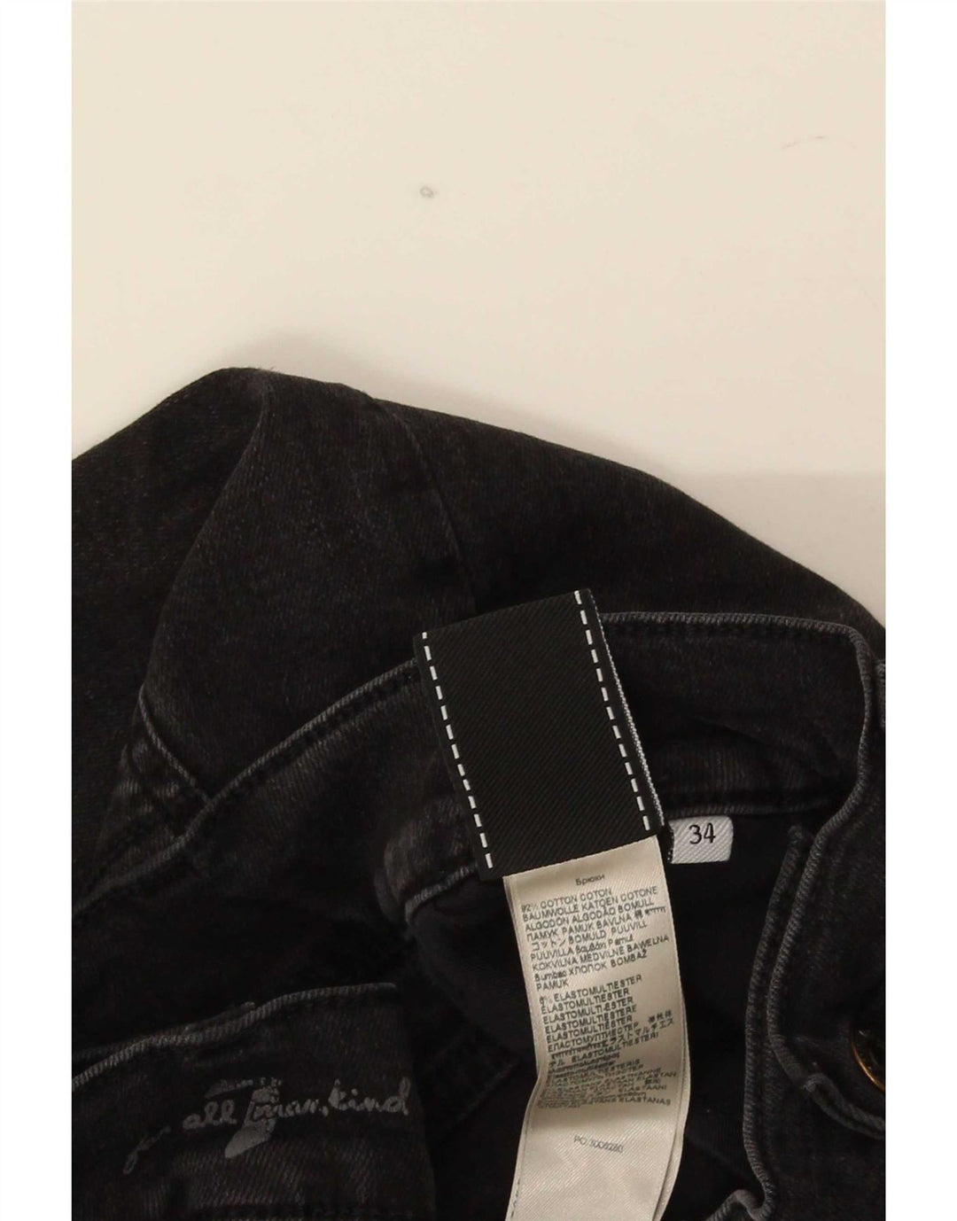 7 For All Mankind Mens Slim Jeans W34 L32 Black Cotton