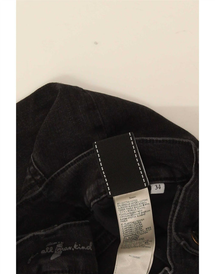 7 For All Mankind Mens Slim Jeans W34 L32 Black Cotton