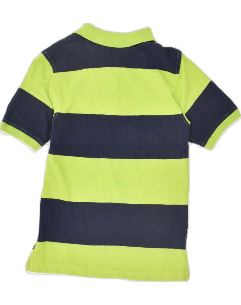 NAUTICA Boys Polo Shirt 10-11 Years Medium Green Striped Cotton | Vintage Nautica | Thrift | Second-Hand Nautica | Used Clothing | Messina Hembry 