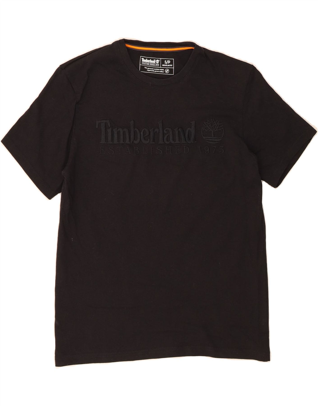TIMBERLAND Mens Regular Fit Graphic T-Shirt Top Small Black Cotton Vintage Timberland and Second-Hand Timberland from Messina Hembry 