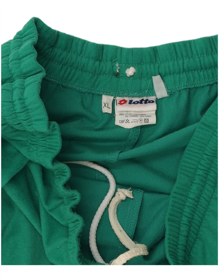 Lotto Mens Velour Tracksuit Trousers Joggers XL  Green Polyamide
