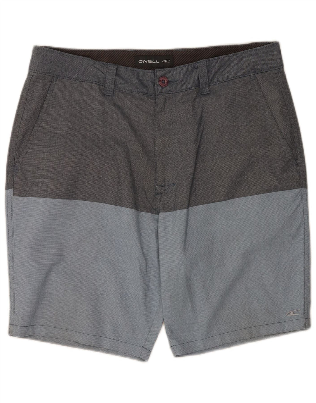 O'Neill Mens Chino Shorts W33 Medium Grey Colourblock Cotton