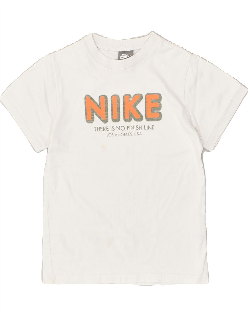 NIKE Boys Graphic T-Shirt Top 6-7 Years White Cotton | Vintage Nike | Thrift | Second-Hand Nike | Used Clothing | Messina Hembry 