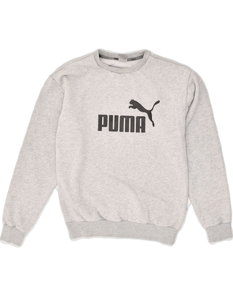 PUMA Mens Graphic Sweatshirt Jumper 2XS Grey Cotton | Vintage Puma | Thrift | Second-Hand Puma | Used Clothing | Messina Hembry 