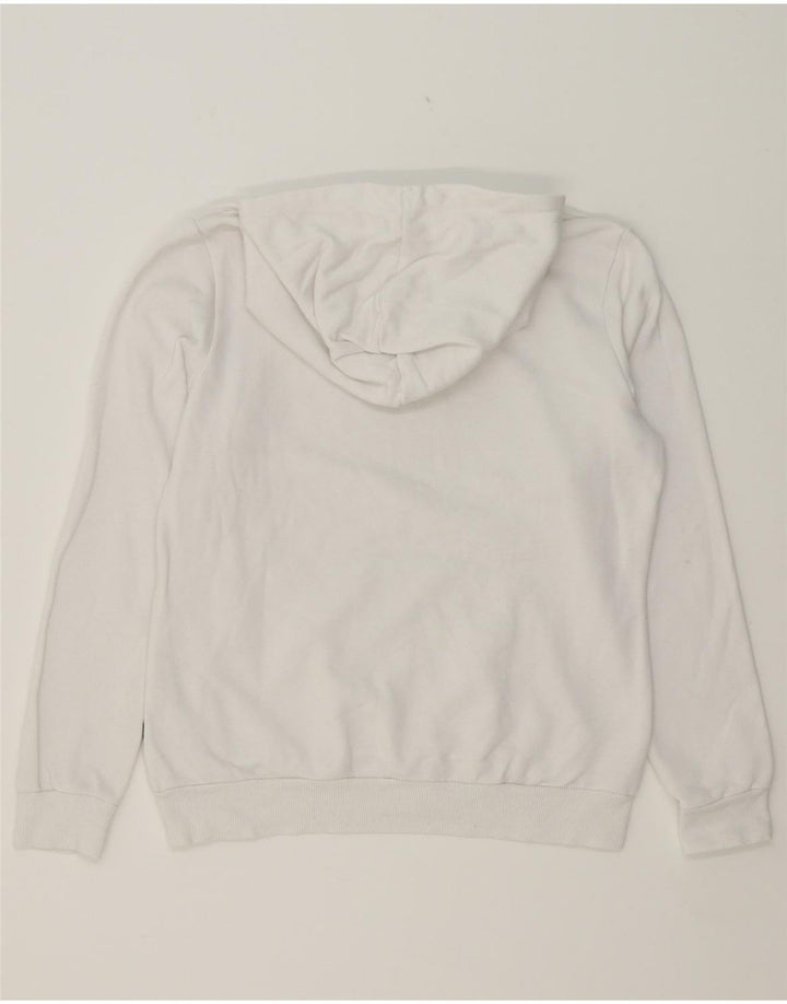 PUMA Womens Graphic Hoodie Jumper UK 14 Medium White Cotton Vintage Puma and Second-Hand Puma from Messina Hembry 