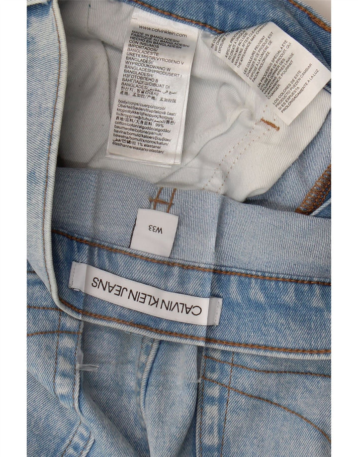 Calvin Klein Mens Denim Shorts W33 Medium Blue Cotton