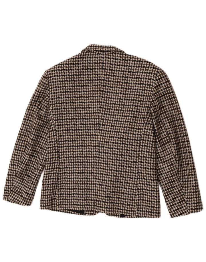 Vintage Womens 2 Button Blazer Jacket IT 44 Medium Grey Houndstooth