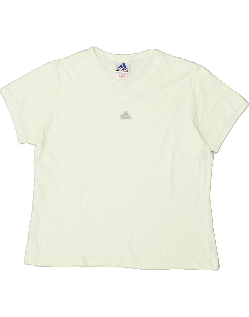 ADIDAS Womens T-Shirt Top UK 16 Large Green Cotton Vintage Adidas and Second-Hand Adidas from Messina Hembry 