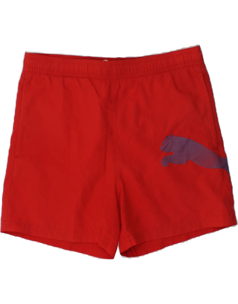 PUMA Boys Graphic Sport Shorts 11-12 Years Red Polyester | Vintage Puma | Thrift | Second-Hand Puma | Used Clothing | Messina Hembry 