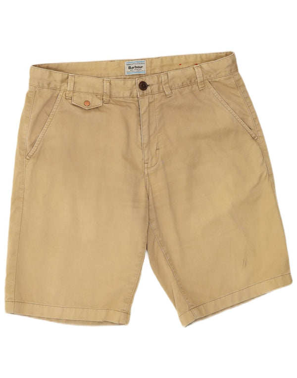 Barbour Mens Regular Fit Chino Shorts W36 Large Beige Cotton